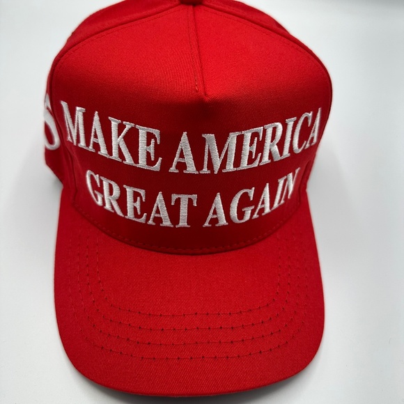 Cali-Fame Trump Make America Great Again Logo Red Trucker Hat Cap One Size - Picture 1 of 8